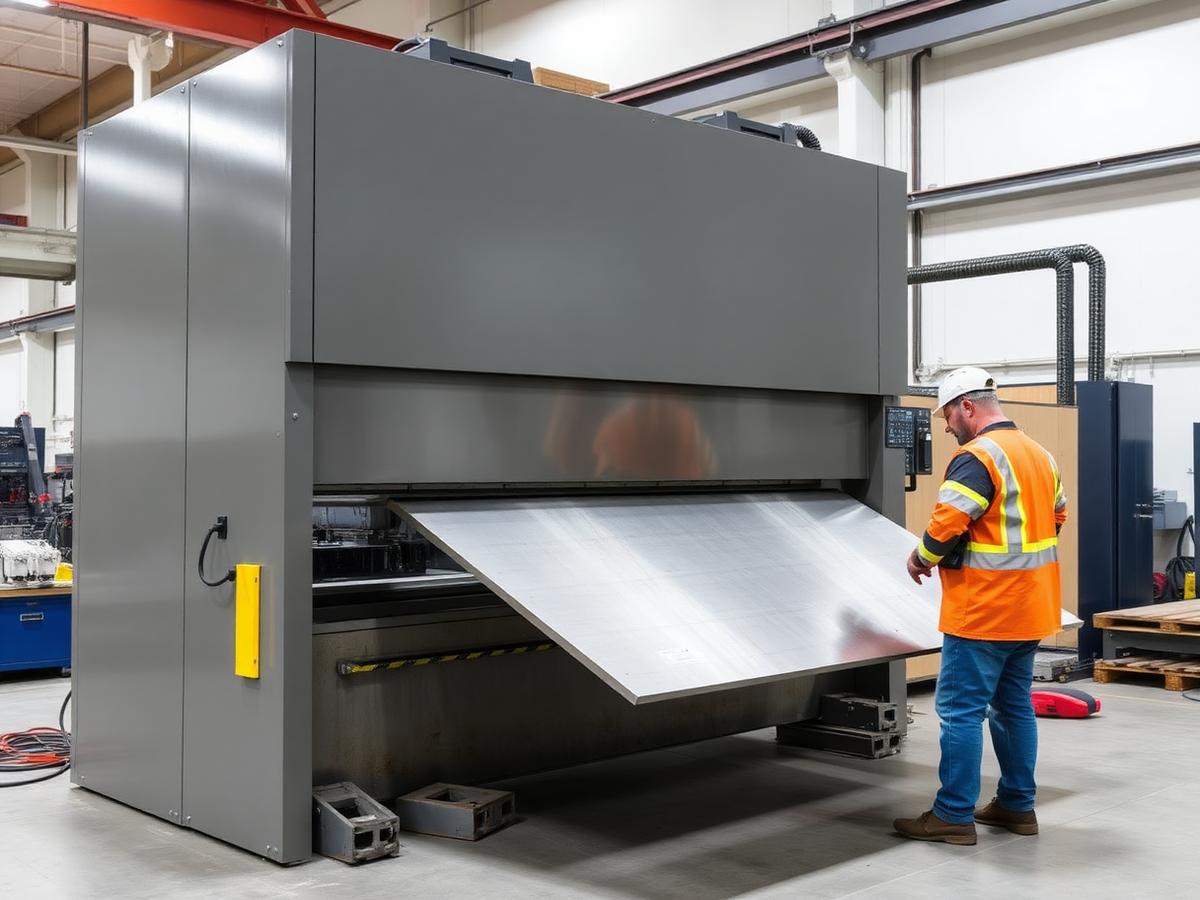 CNC-kantbank zet een stalen plaat